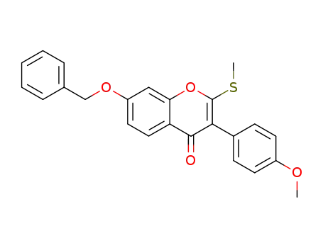 4H-1-Benzopyran-4-one,
3-(4-methoxyphenyl)-2-(methylthio)-7-(phenylmethoxy)-