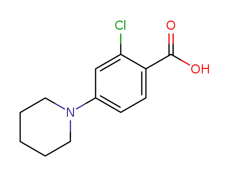 Molecular Structure of 313674-11-2 (2-chloro-4-piperidinobenzenecarboxylic acid)