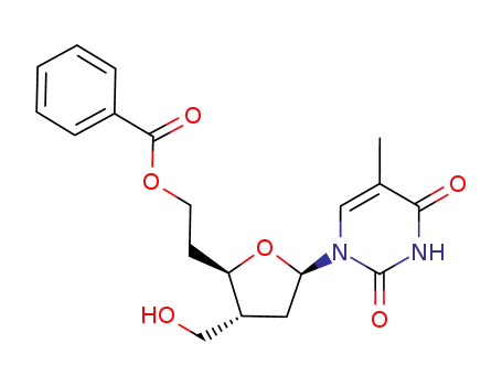 1-[6'-O-benzoyl-2',3',5'-trideoxy-β-D-erythro-hexofuranosyl]thymine