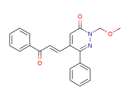 Molecular Structure of 562869-98-1 (3(2H)-Pyridazinone,2-(methoxymethyl)-5-[(1E)-3-oxo-3-phenyl-1-propenyl]-6-phenyl-)