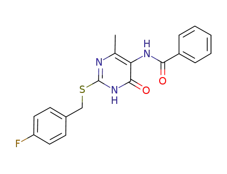 N-{2-[(4-fluorobenzyl)sulfanyl]-4-methyl-6-oxo-1,6-dihydropyrimidin-5-yl}benzamide