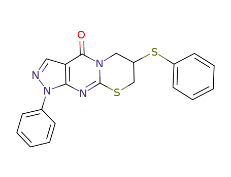1-phenyl-7-phenylsulfanyl-7,8-dihydro-6H-pyrazolo[3',4':4,5]pyrimido[2,1-b][1,3]thiazin-4(1H)-one