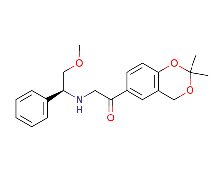 Molecular Structure of 500317-68-0 (1-(2,2-dimethyl-4H-1,3-benzodioxin-6-yl)-2-[(1S)-2-methoxy-1-phenylethylamino]ethanone)