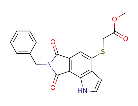 7-benzyl-4-methoxycarbonylmethylthiopyrrolo[3,4-g]-1H-indole-6,8-dione