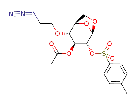 3-O-acetyl-1,6-anhydro-4-O-(2-azidoethyl)-2-O-tosyl-β-D-glucopyranose