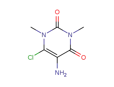 Molecular Structure of 1128-14-9 (5-amino-6-chloro-1,3-dimethylpyrimidine-2,4(1H,3H)-dione)