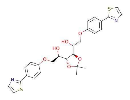 3,4-O-isopropylidene-1,6-di-O-(4-thiazol-2-yl-phenyl)-D-mannitol