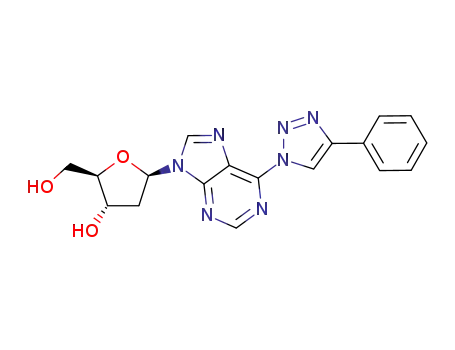 6-(4-phenyl-1,2,3-triazol-1-yl)-9-(2-deoxy-β-D-ribofuranosyl)purine