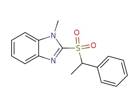 Molecular Structure of 634193-97-8 (1H-Benzimidazole, 1-methyl-2-[(1-phenylethyl)sulfonyl]-)