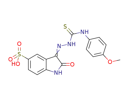1-(isatin-5'-sulfonic acid)-4-(4'-methoxyphenyl)-3-thiosemicarbazone