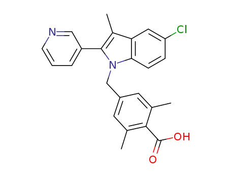2,6-dimethyl-4-(5-chloro-3-methyl-2-pyridin-3-yl-indol-1-ylmethyl)-benzoic acid