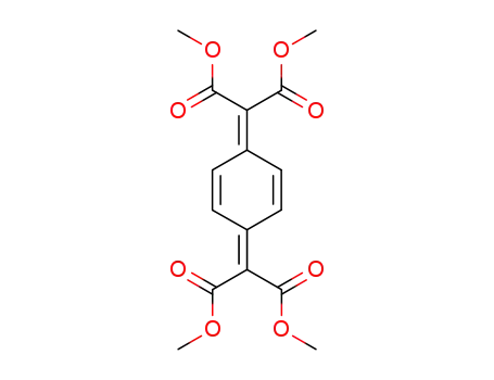 Molecular Structure of 65649-20-9 (Propanedioic acid, 2,2'-(2,5-cyclohexadiene-1,4-diylidene)bis-,
tetramethyl ester)