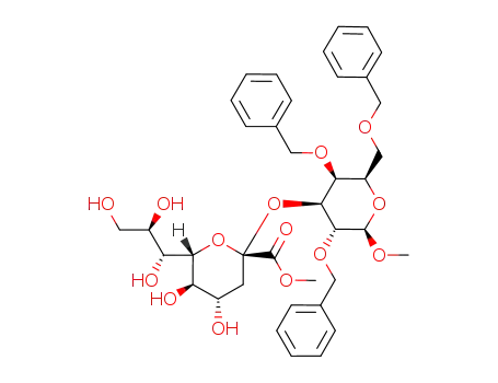 methyl [methyl (3-deoxy-D-glycero-α-D-galactonon-2-ulopyranosyl)onate]-(2->3)-2,4,6-tri-O-benzyl-β-D-galactopyranoside