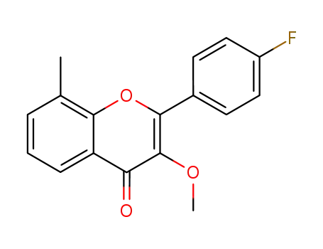 4H-1-Benzopyran-4-one, 2-(4-fluorophenyl)-3-methoxy-8-methyl-