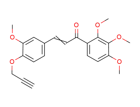 Molecular Structure of 1261145-43-0 (3-(3-methoxy-4-prop-2-ynyloxy-phenyl)-1-(2,3,4-trimethoxy-phenyl)-propenone)