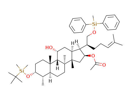 3-O-TBDMS-21-O-diphenylmethylsilyl-16β-acetoxy-17S,20S-dihydrofusidin-3,11,16,21-tetrol