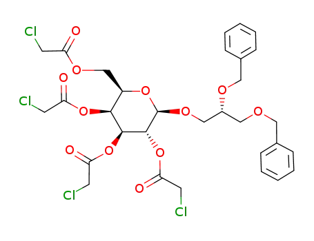 1,2-di-O-benzyl-3-O-(2',3',4',6'-tetra-O-chloroacetyl-β-D-galactopyranosyl)-sn-glycerol