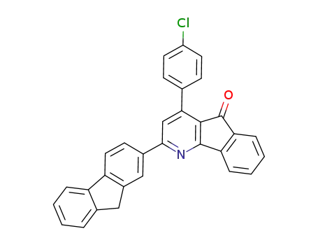 Molecular Structure of 1221745-70-5 (4-(4-chlorophenyl)-2-(9H-fluoren-2-yl)-indeno[1,2-b]pyridin-5-one)
