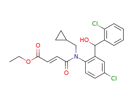 (E)-3-({4-Chloro-2-[(2-chloro-phenyl)-hydroxy-methyl]-phenyl}-cyclopropylmethyl-carbamoyl)-acrylic acid ethyl ester