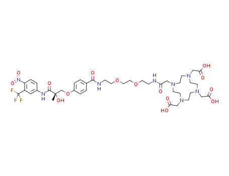 (S)-2,2',2-(10-(1-(4-(2-hydroxy-2-methyl-3-(4-nitro-3-(trifluoromethyl)phenylamino)-3-oxopropoxy)phenyl)-1,12-dioxo-5,8-dioxa-2,11-diazatridecan-13-yl)-1,4,7,10-tetraazacyclododecane-1,4,7-triyl)triacetic acid
