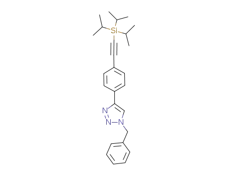 Molecular Structure of 1248568-41-3 (1-benzyl-4-(4-((triisopropylsilyl)ethynyl)phenyl)-1H-1,2,3-triazole)