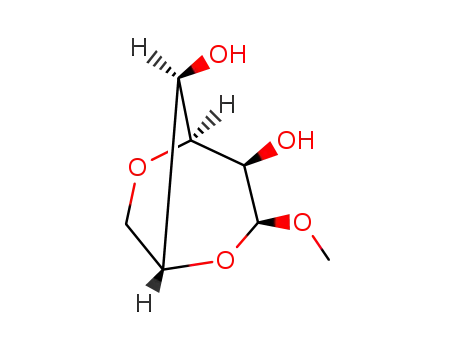 Molecular Structure of 13407-60-8 (Methyl 3,6-anhydro-α-D-glucopyranoside)