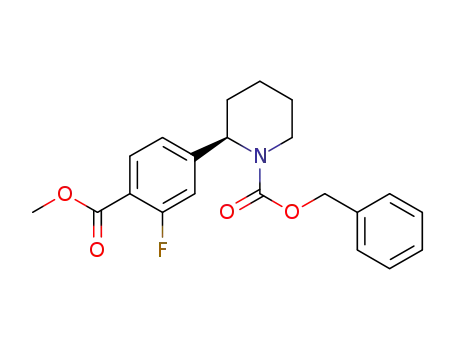benzyl (R)-2-(4-methoxycarbonyl-3-fluorophenyl)piperidine-1-carboxylate
