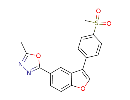 2-methyl-5-{3-[4-(methylsulfonyl)phenyl]-1-benzofuran-5-yl}-1,3,4-oxadiazole