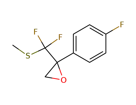 Molecular Structure of 192862-18-3 (Oxirane, 2-[difluoro(methylthio)methyl]-2-(4-fluorophenyl)-)