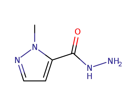 Molecular Structure of 197079-02-0 (1H-Pyrazole-5-carboxylicacid,1-methyl-,hydrazide(9CI))