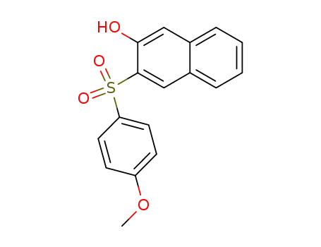 Molecular Structure of 574001-86-8 (2-Naphthalenol, 3-[(4-methoxyphenyl)sulfonyl]-)