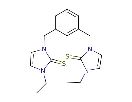 [(1,3-phenylene)bis(methylene)]bis(1-ethylimidazol-2-thione)