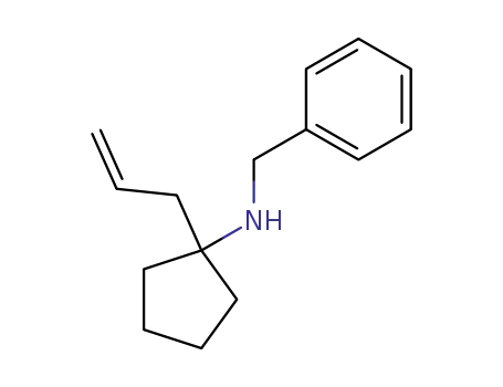 Molecular Structure of 136936-07-7 (Benzenemethanamine, N-[1-(2-propenyl)cyclopentyl]-)