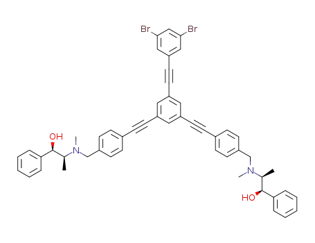 Molecular Structure of 439861-17-3 ((1R,2S)-2-({4-[3-(3,5-Dibromo-phenylethynyl)-5-(4-{[((1S,2R)-2-hydroxy-1-methyl-2-phenyl-ethyl)-methyl-amino]-methyl}-phenylethynyl)-phenylethynyl]-benzyl}-methyl-amino)-1-phenyl-propan-1-ol)