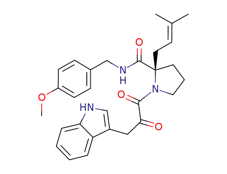 (R)-1-(3-(1H-indol-3-yl)-2-oxopropanoyl)-N-(4-methoxybenzyl)-2-(3-methyl-but-2-enyl)pyrrolidine-2-carboxamide
