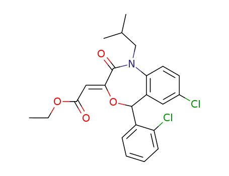 ethyl (Z)-[7-chloro-5-(2-chlorophenyl)-1-isobutyl-2-oxo-1,5-dihydro-4,1-benzoxazepin-3(2H)-ylidene]acetate