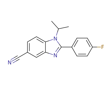 2-(4-fluoro-phenyl)-1-isopropyl-1<i>H</i>-benzoimidazole-5-carbonitrile