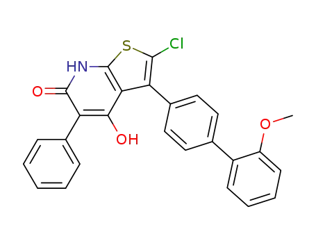 2-chloro-4-hydroxy-3-(2'-methoxybiphenyl-4-yl)-5-phenyl-6,7-dihydro-thieno[2,3-b]pyridin-6-one
