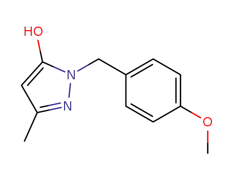 Molecular Structure of 326488-07-7 (1-(4-methoxybenzyl)-3-methyl-1H-pyrazol-5-ol)