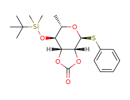 S-phenyl 2,3-O-carbonyl-4-O-(tert-butyldimethylsilyl)-1-thio-α-L-rhamnopyranoside