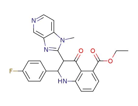 ethyl 2-(4-fluorophenyl)-3-(1-methyl-1H-imidazo[4,5-c]pyridin-2-yl)-4-oxo-1,2,3,4-tetrahydroquinoline-5-carboxylate