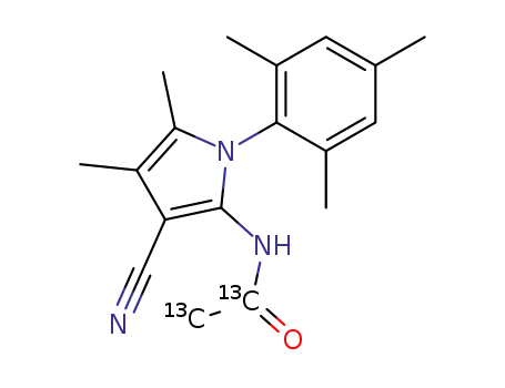 N-[3-cyano-4,5-dimethyl-1-(2,4,6-trimethylphenyl)-1H-pyrrol-2-yl][13C<sub>2</sub>]acetamide