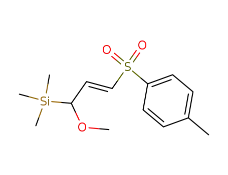 Molecular Structure of 651738-37-3 (Silane,
[(2E)-1-methoxy-3-[(4-methylphenyl)sulfonyl]-2-propenyl]trimethyl-)