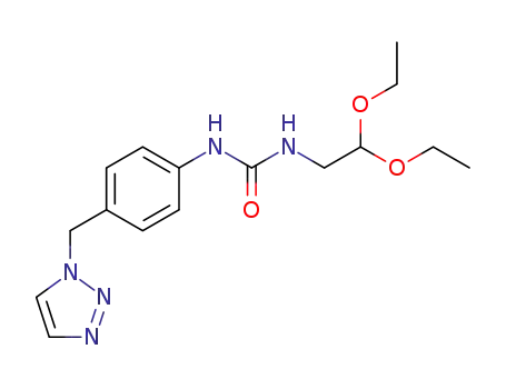 1-(2,2-diethoxy-ethyl)-3-(4-[1,2,3]triazol-1-ylmethyl-phenyl)-urea