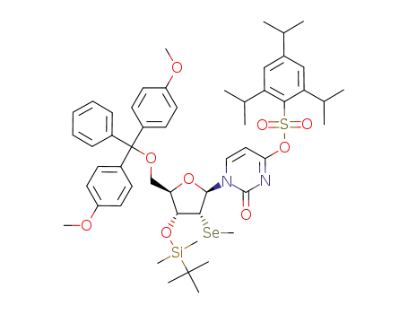 2,4,6-Triisopropyl-benzenesulfonic acid 1-[(2R,3R,4R,5R)-5-[bis-(4-methoxy-phenyl)-phenyl-methoxymethyl]-4-(tert-butyl-dimethyl-silanyloxy)-3-methylselanyl-tetrahydro-furan-2-yl]-2-oxo-1,2-dihydro-pyrimidin-4-yl ester