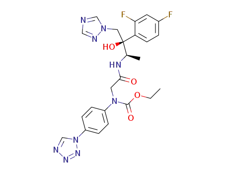 ethyl N-[2-[(1R,2R)-2-(2,4-difluorophenyl)-2-hydroxy-1-methyl-3-(1H-1,2,4-triazol-1-yl)propyl]amino-2-oxoethyl]-N-[4-(1H-tetrazolyl)phenyl]carbamate
