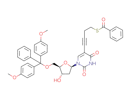 Uridine,
5-[4-(benzoylthio)-1-butynyl]-5'-O-[bis(4-methoxyphenyl)phenylmethyl]-2'
-deoxy-