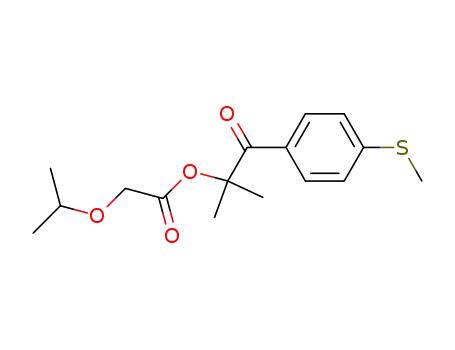 Molecular Structure of 610785-96-1 (1,1-dimethyl-2-[(4-methylsulfanyl)phenyl]-2-oxoethyl 2-isopropoxyacetate)