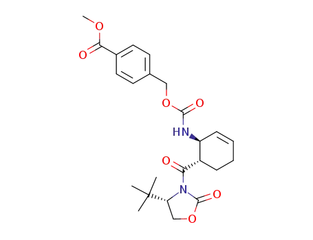 (3'S,4'S,4S)-3'-(N'-p-methoxycarbonylbenzyloxycarbonylamino-1'-cyclohexene-4'-carbonyl)-[4-tert-butyl-2'-oxazolidinone]