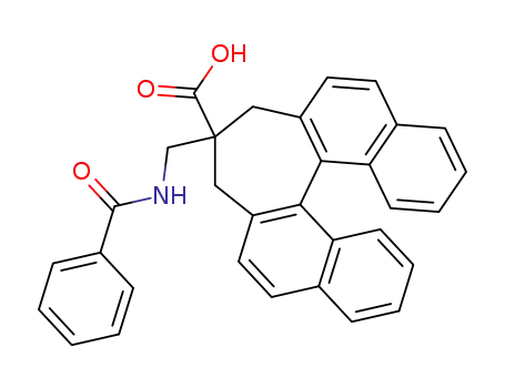 2',1':1,2;1'',2'':3,4-dinaphthcyclohepta-1,3-diene-6-N-benzoylaminomethyl-6-carboxylic acid
